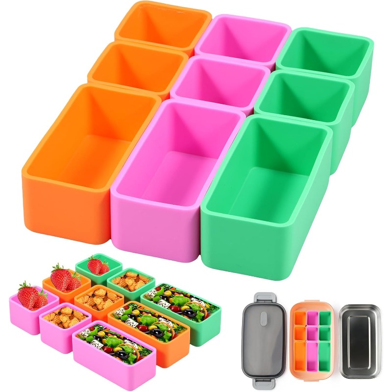 Food Storage Dividers - Siliconen Voedseldoos Verdelers Baking Cups Bento