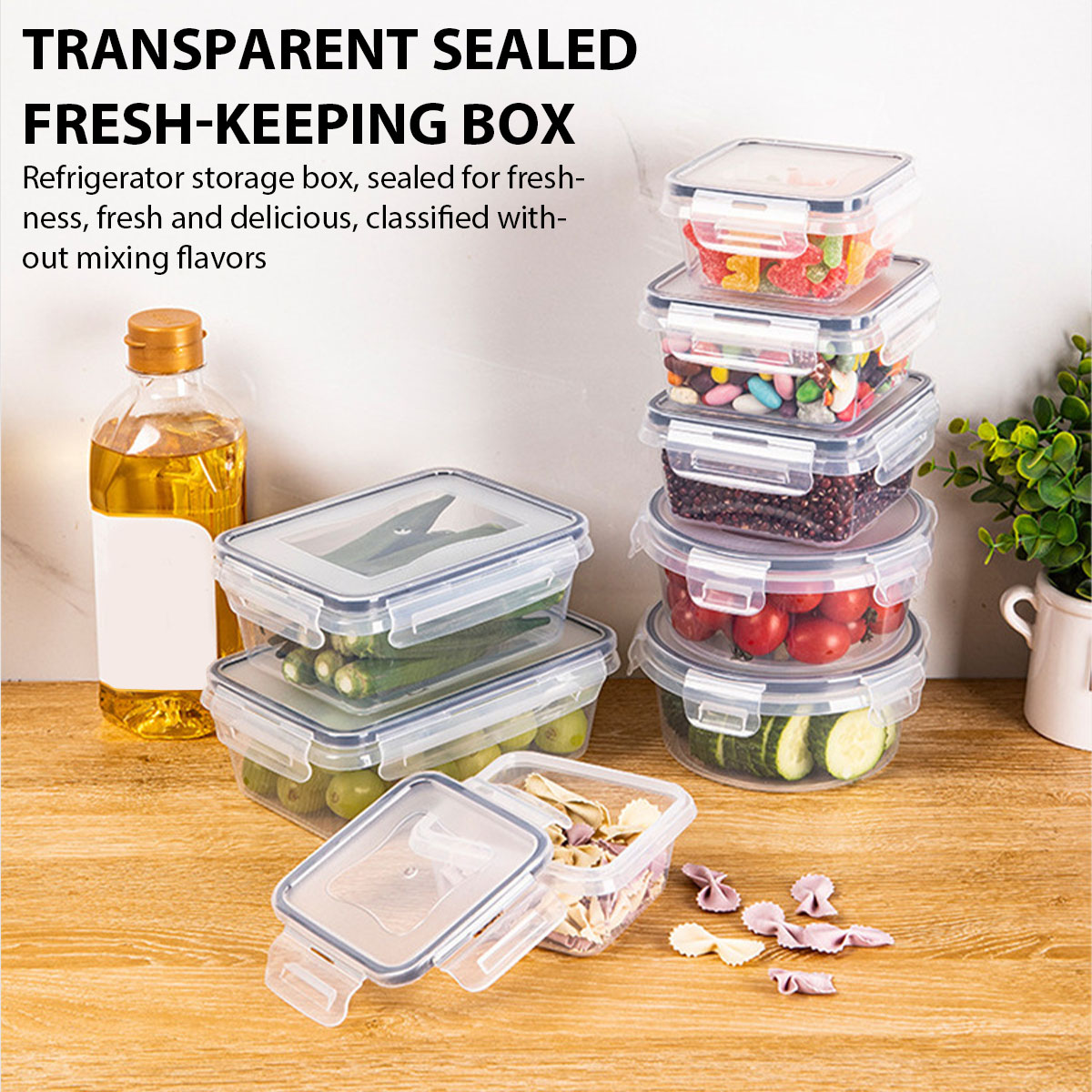 Food Storage Kitchen Container Set - 24 stks/set Voedsel Opbergdoos Set Keuken