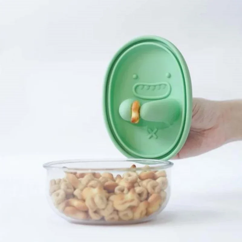 Food Storage Bins - Handsfree snackbox, geen kruimels, snackopbergdoos, cartoonkoekjesdoos,