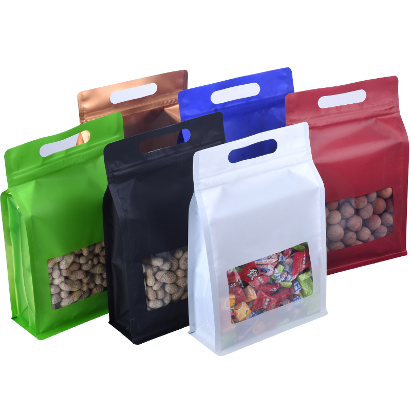 Food Storage Zip Lock Bags - Kleurlaser opstaande zakjes Vierkante verpakkingszak Ritssluitingszakken