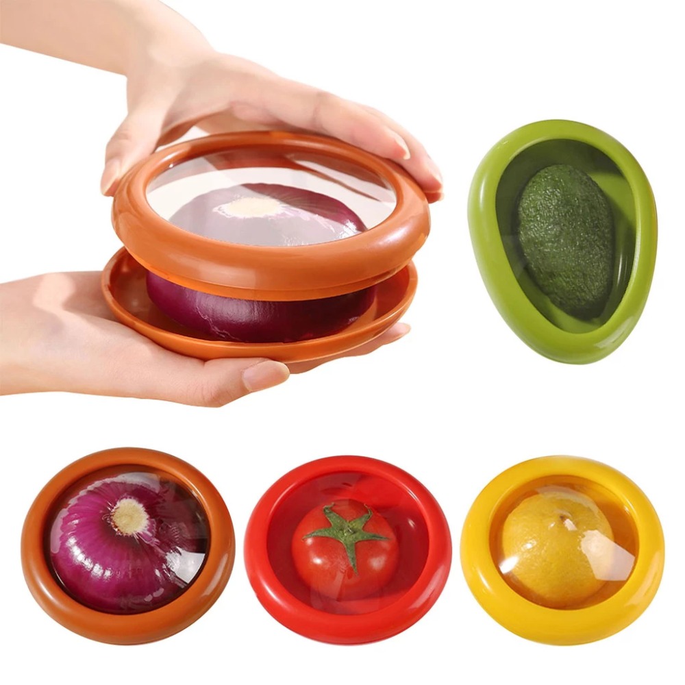 Food Storage Containers Plastic Box - Transparante avocado-vershouddoos, bewaardoos voor uien, tomaten,