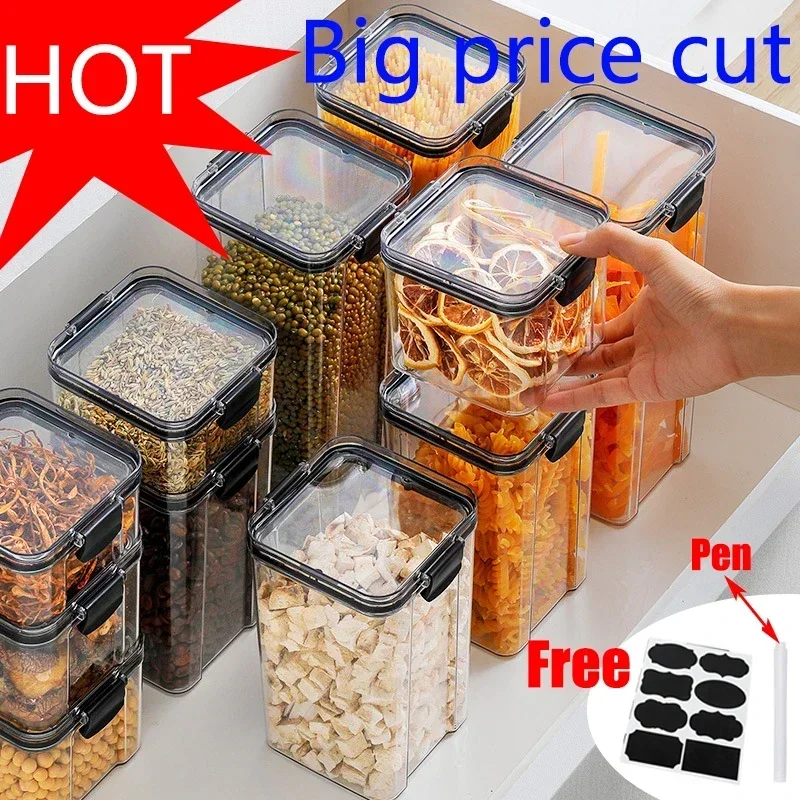 Food Storage Kitchen Container Set - 460-1800 ml Sets Stapelbare Keuken Verzegelde