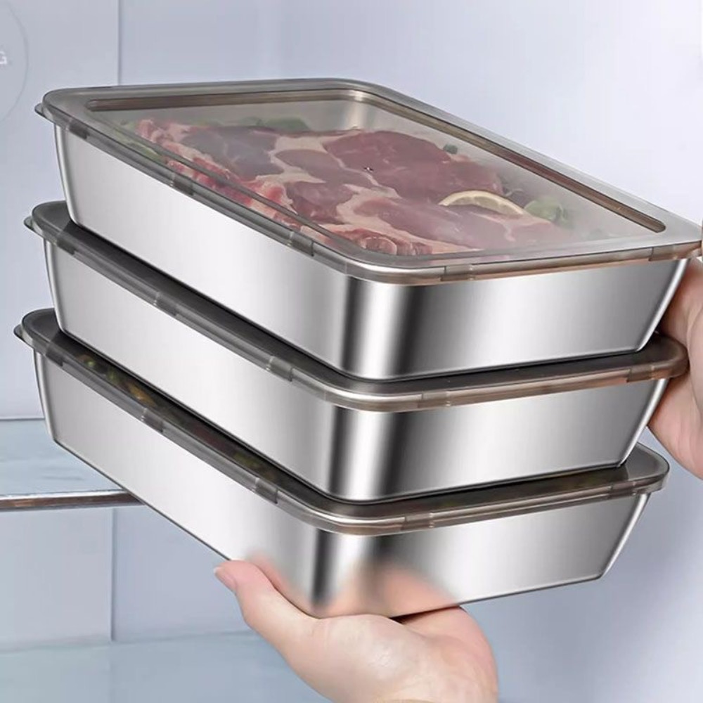 Food Storage Meal Prep - Serveerschaal van roestvrij staal van voedingskwaliteit
