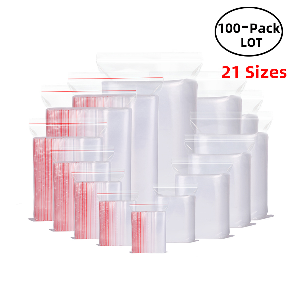 Food Storage Zip Lock Bags - 100 stks/pak Hersluitbare Zip Lock Zakken