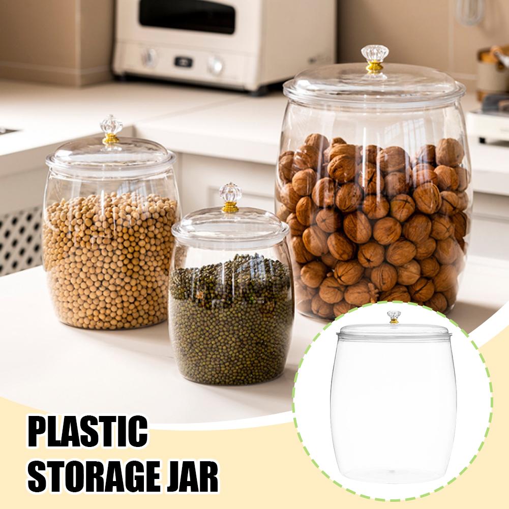 Food Storage Containers - Grote transparante plastic afgesloten pot met