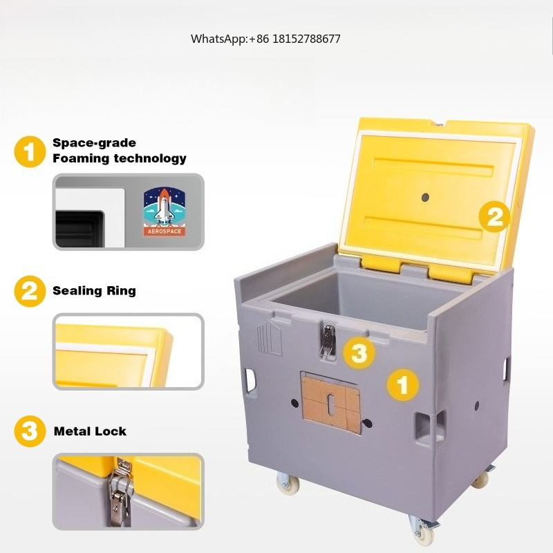 Food Storage Containers - Voedselveilige Droogijsopslag Geïsoleerde Containerboxen 130L