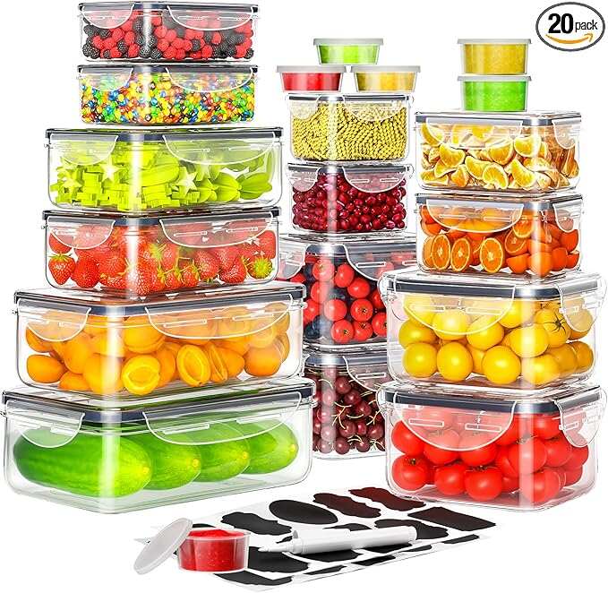 Food Storage Kitchen Container Set - 「Gratis verzending」 40-delige luchtdichte voedselopslagcontainerset (20