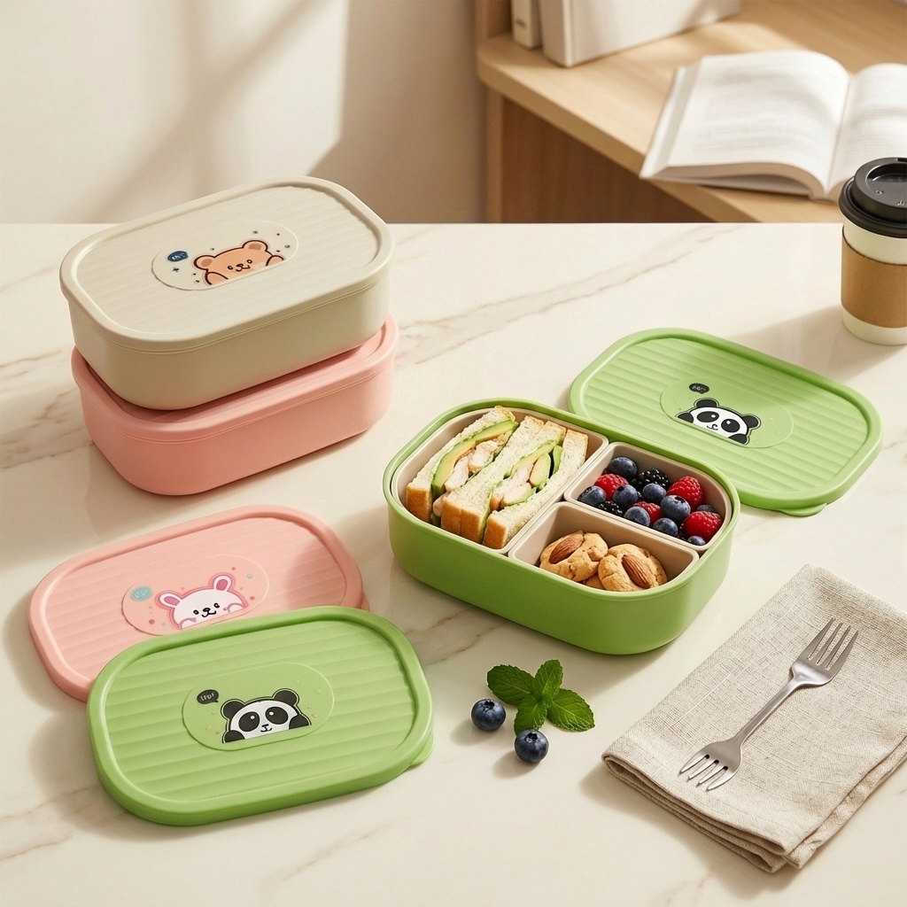 Food Storage Dividers - Leuke plastic lunchbox met compartimenten voor