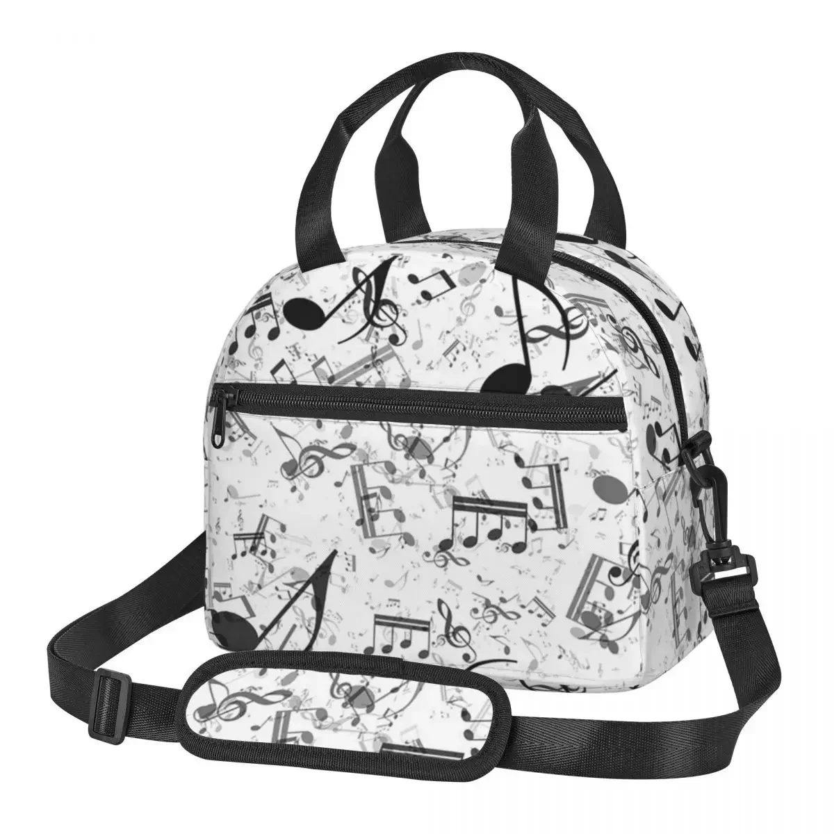 Food Storage Notes - Bass Music Notes geïsoleerde lunchtas voor