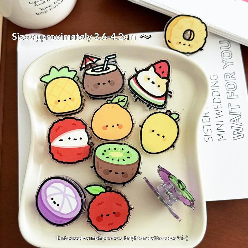 Food Storage Notes - Cartoon Fruit Decoratieve Sluitclips 4 Stuks