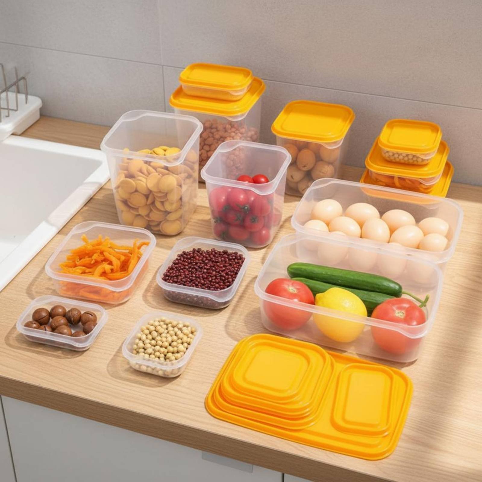 17-delige koelkast opbergbox s - Food Storage Containers Plastic Box recensie en prijs