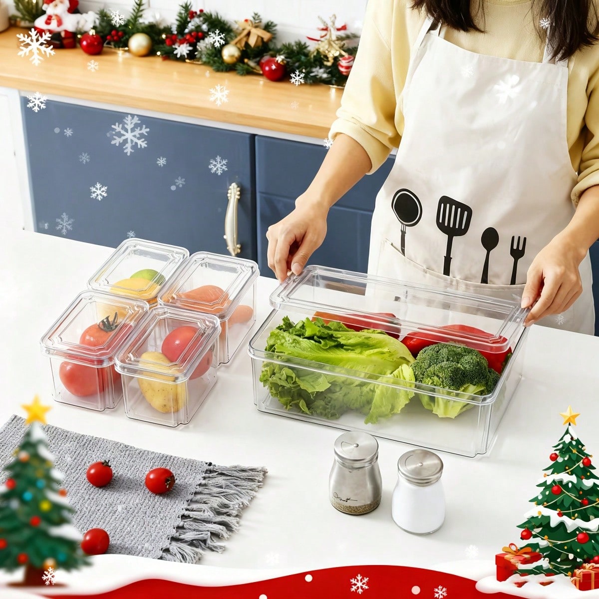 7/14-delige stapelbare koelkas - Food Storage Bins recensie en prijs