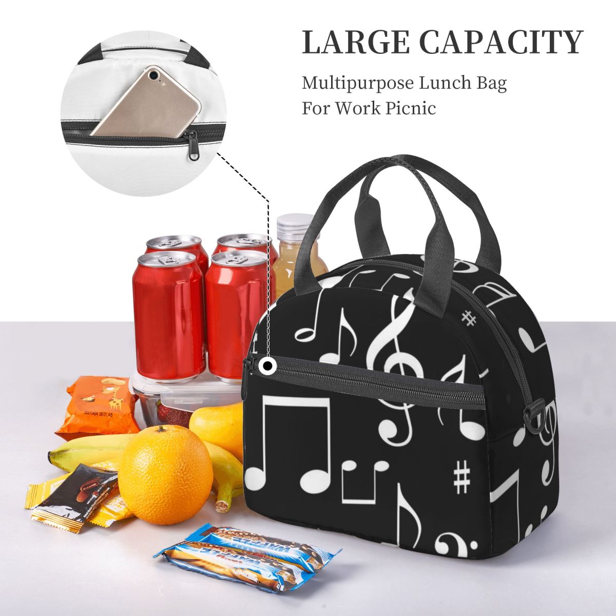 Muzieknoten geïsoleerde luncht - Food Storage Notes recensie en prijs