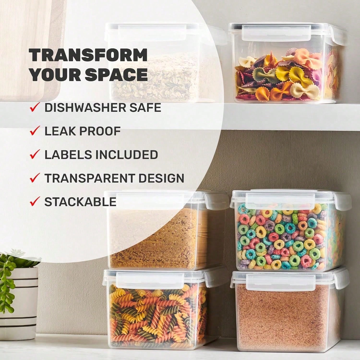 Grote luchtdichte voedselopsla - Food Storage Kitchen Container Set recensie en prijs