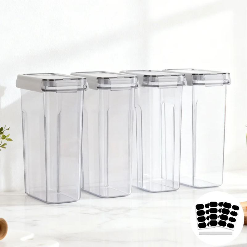 4-delige/8-delige voedselconta - Food Storage Kitchen Container Set recensie en prijs