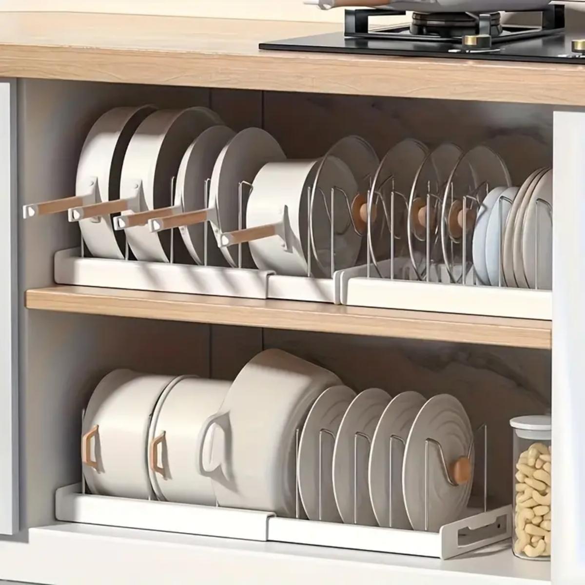 Uitbreidbare keukenpan- en pan - Food Storage Dividers recensie en prijs
