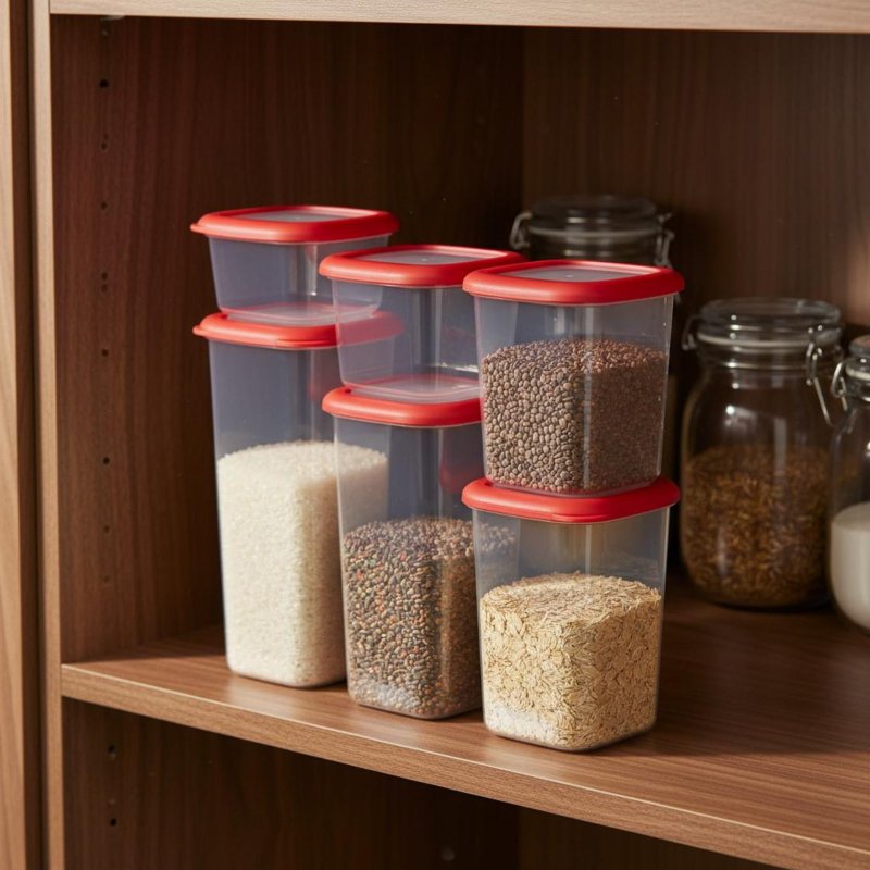 6-delige luchtdichte voedselbe - Food Storage Bins recensie en prijs