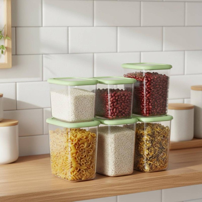 6-delige luchtdichte voedselbe - Food Storage Bins recensie en prijs