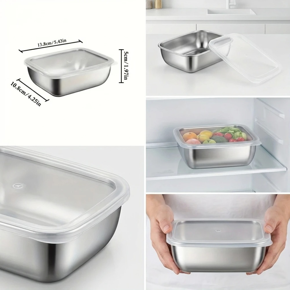 6 stuks roestvrijstalen voedse - Food Storage Kitchen Container Set recensie en prijs