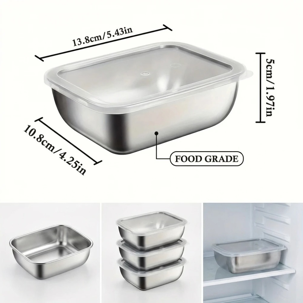6 stuks roestvrijstalen voedse - Food Storage Kitchen Container Set recensie en prijs