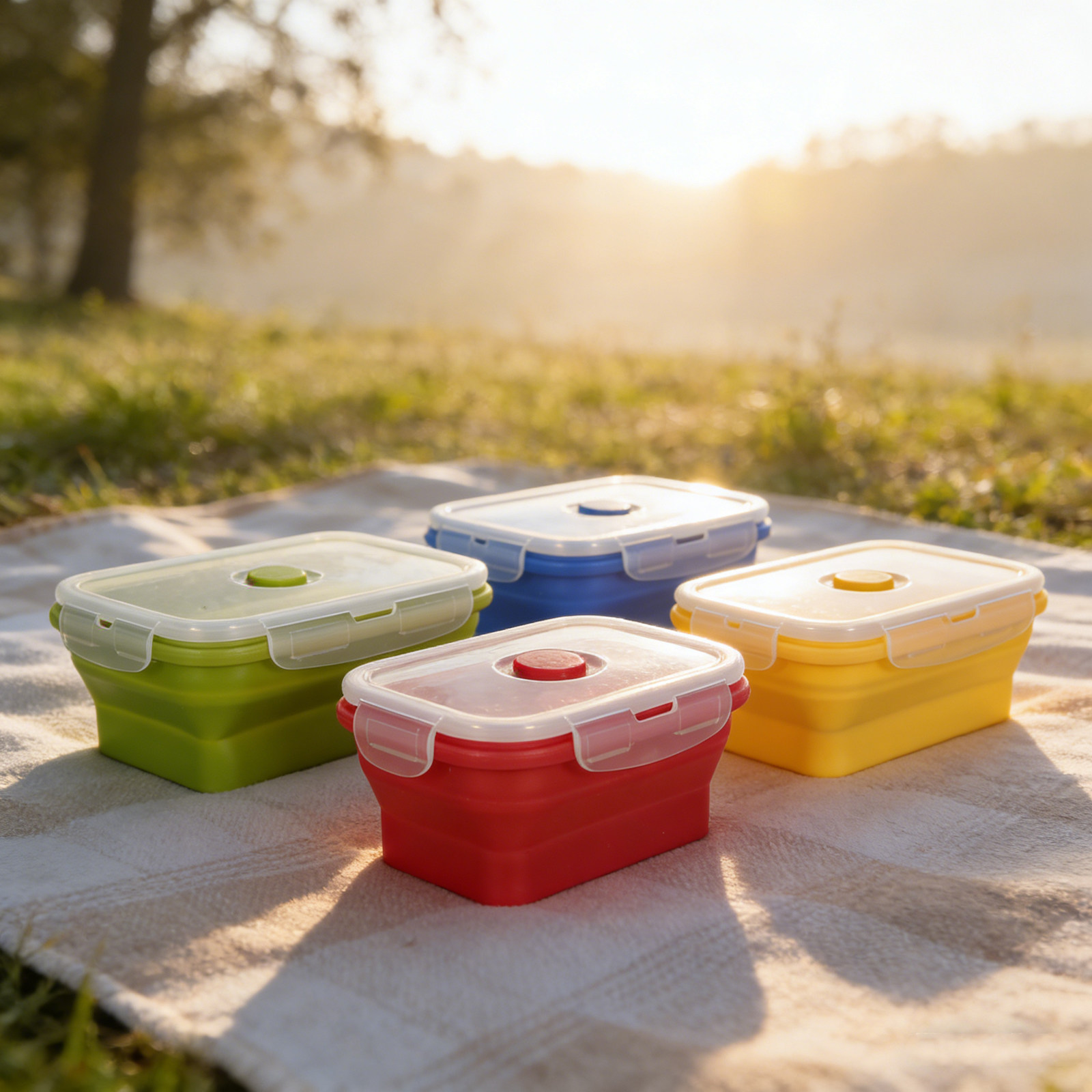 4-delige opvouwbare siliconen  - Food Storage Containers Plastic Box recensie en prijs