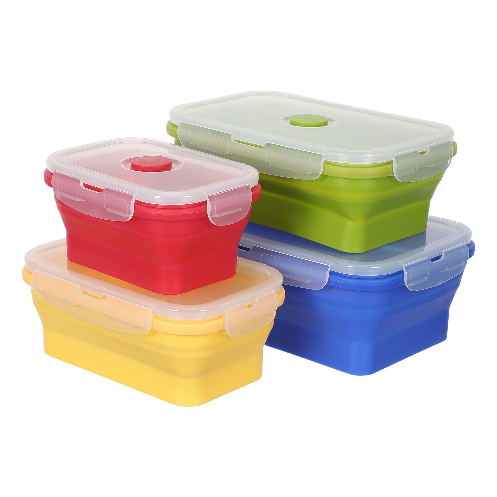 4-delige opvouwbare siliconen  - Food Storage Containers Plastic Box recensie en prijs