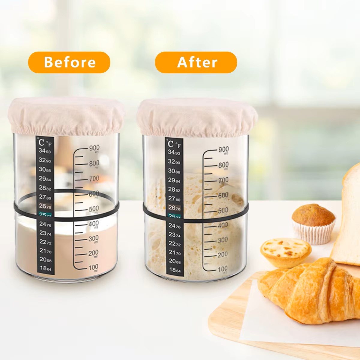 1500/900ml Zuurdesem Starter P - Food Storage Set Glass recensie en prijs
