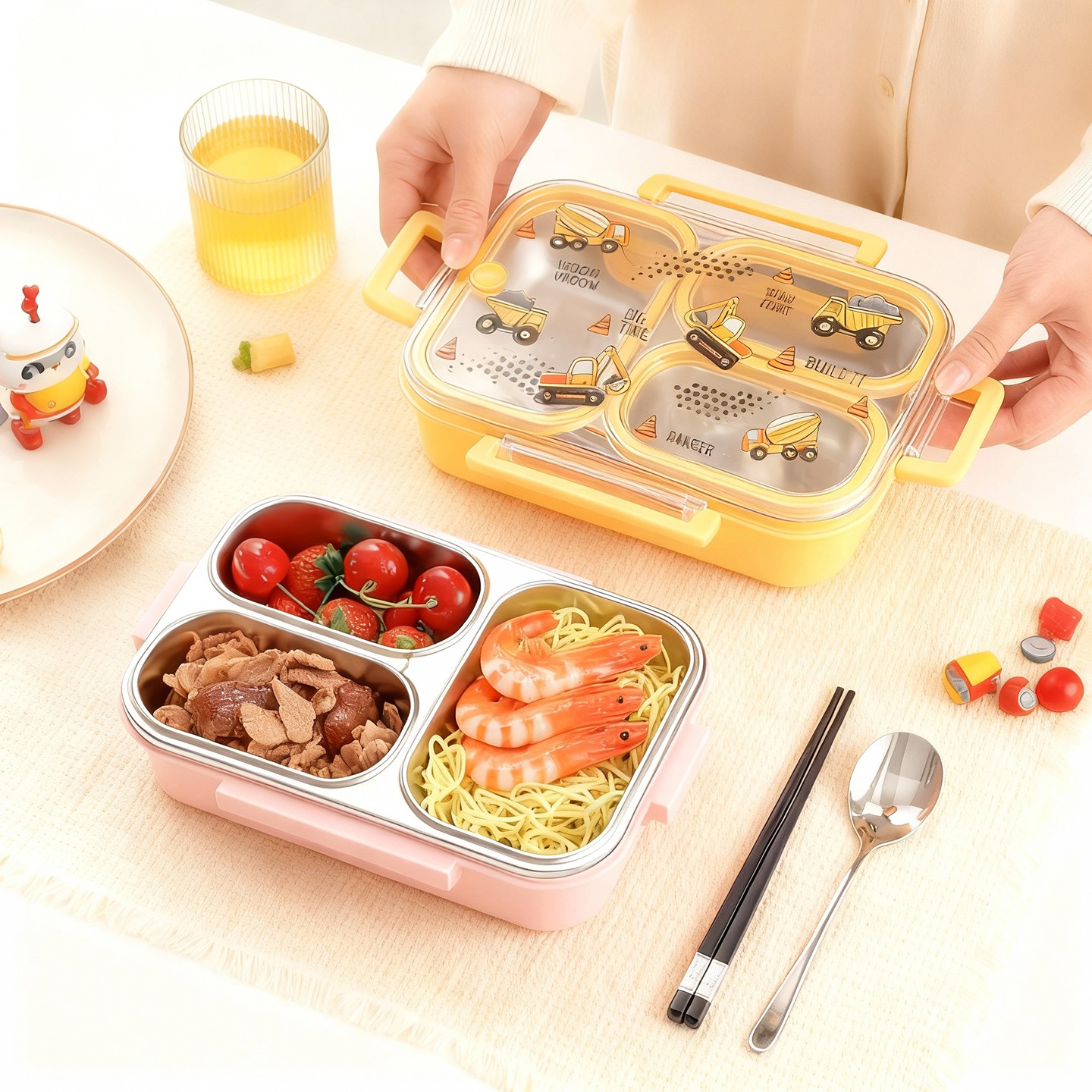 Grote capaciteit cartoon kinde - Food Storage Dividers recensie en prijs