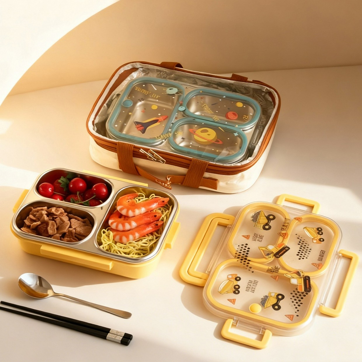 Grote capaciteit cartoon kinde - Food Storage Dividers recensie en prijs